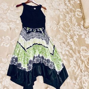 Black Halter Dress Silk Asymmetrical Silk Bottom